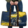 Personalised North Queensland Cowboys Rugby Travel Bag Wolf Mascot - Sporty Splash Art Style
