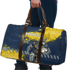 Personalised North Queensland Cowboys Rugby Travel Bag Wolf Mascot - Sporty Splash Art Style