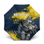 Personalised North Queensland Cowboys Rugby Umbrella Wolf Mascot - Sporty Splash Art Style