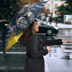 Personalised North Queensland Cowboys Rugby Umbrella Wolf Mascot - Sporty Splash Art Style