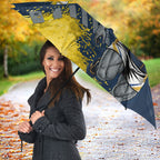 Personalised North Queensland Cowboys Rugby Umbrella Wolf Mascot - Sporty Splash Art Style