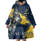 Personalised North Queensland Cowboys Rugby Wearable Blanket Hoodie Wolf Mascot - Sporty Splash Art Style