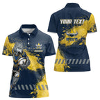 Personalised North Queensland Cowboys Rugby Women Polo Shirt Wolf Mascot - Sporty Splash Art Style