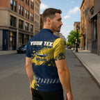 Personalised North Queensland Cowboys Rugby Zipper Polo Shirt Wolf Mascot - Sporty Splash Art Style