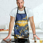 Personalised Parramatta Eels Rugby Apron Eel Mascot - Sporty Splash Art Style
