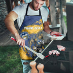 Personalised Parramatta Eels Rugby Apron Eel Mascot - Sporty Splash Art Style