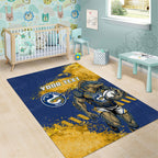 Personalised Parramatta Eels Rugby Area Rug Eel Mascot - Sporty Splash Art Style