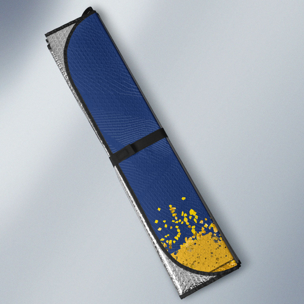 Personalised Parramatta Eels Rugby Auto Sun Shade Eel Mascot - Sporty Splash Art Style