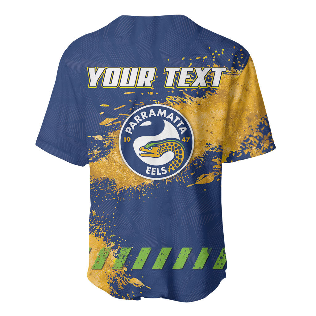Personalised Parramatta Eels Rugby Baseball Jersey Eel Mascot - Sporty Splash Art Style