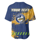 Personalised Parramatta Eels Rugby Baseball Jersey Eel Mascot - Sporty Splash Art Style
