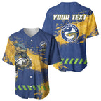 Personalised Parramatta Eels Rugby Baseball Jersey Eel Mascot - Sporty Splash Art Style