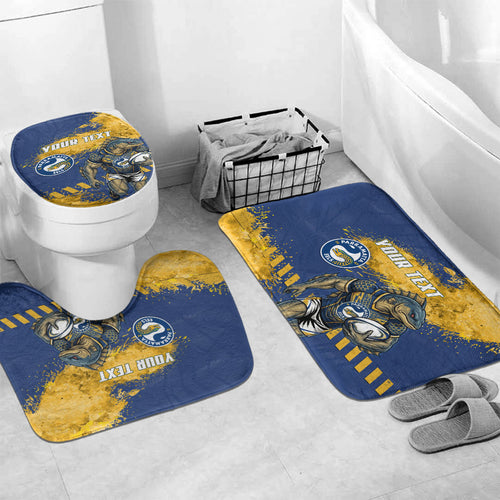 Personalised Parramatta Eels Rugby Bathroom Set Eel Mascot - Sporty Splash Art Style