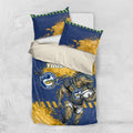 Personalised Parramatta Eels Rugby Bedding Set Eel Mascot - Sporty Splash Art Style