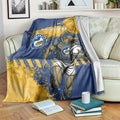 Personalised Parramatta Eels Rugby Blanket Eel Mascot - Sporty Splash Art Style