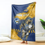 Personalised Parramatta Eels Rugby Blanket Eel Mascot - Sporty Splash Art Style