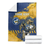 Personalised Parramatta Eels Rugby Blanket Eel Mascot - Sporty Splash Art Style