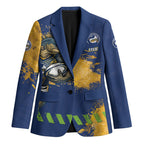 Personalised Parramatta Eels Rugby Blazer Eel Mascot - Sporty Splash Art Style