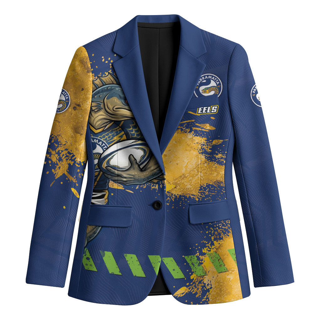 Personalised Parramatta Eels Rugby Blazer Eel Mascot - Sporty Splash Art Style