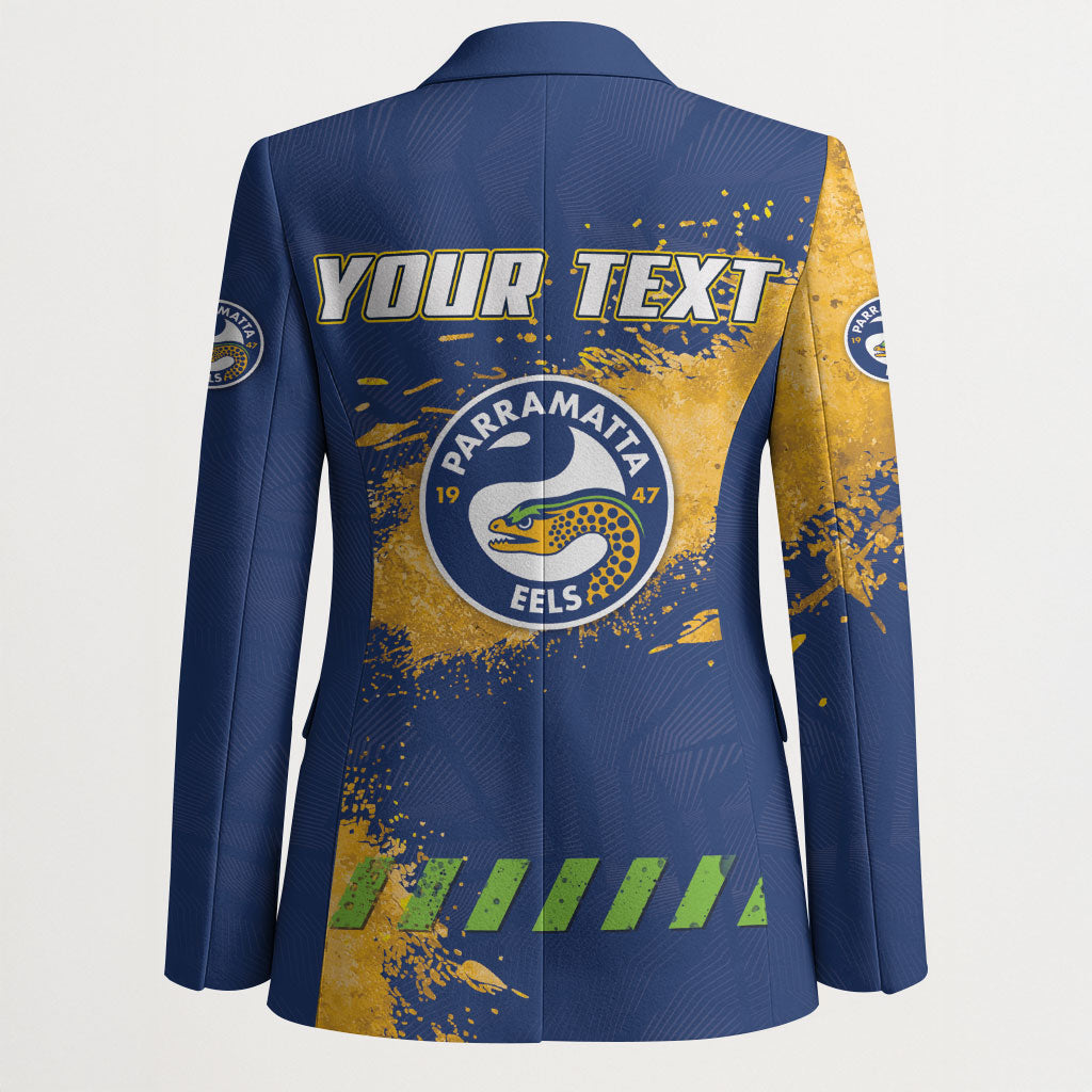Personalised Parramatta Eels Rugby Blazer Eel Mascot - Sporty Splash Art Style
