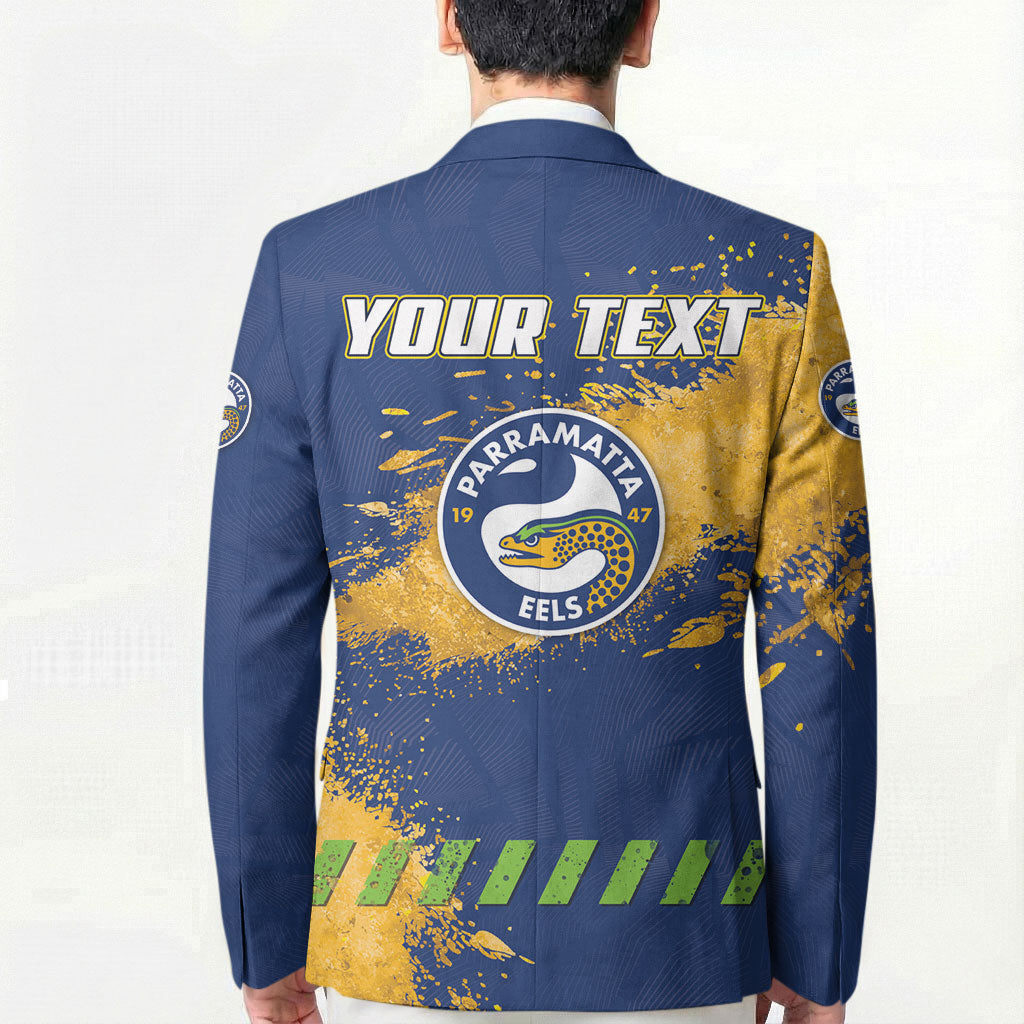 Personalised Parramatta Eels Rugby Blazer Eel Mascot - Sporty Splash Art Style