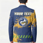 Personalised Parramatta Eels Rugby Blazer Eel Mascot - Sporty Splash Art Style