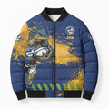 Personalised Parramatta Eels Rugby Bomber Puffer Jacket Eel Mascot - Sporty Splash Art Style