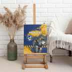 Personalised Parramatta Eels Rugby Canvas Wall Art Eel Mascot - Sporty Splash Art Style