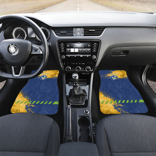 Personalised Parramatta Eels Rugby Car Mats Eel Mascot - Sporty Splash Art Style
