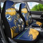 Personalised Parramatta Eels Rugby Car Seat Cover Eel Mascot - Sporty Splash Art Style