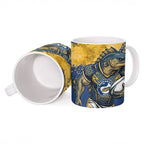Personalised Parramatta Eels Rugby Ceramic Mug Eel Mascot - Sporty Splash Art Style