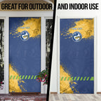 Personalised Parramatta Eels Rugby Door Cover Eel Mascot - Sporty Splash Art Style