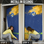 Personalised Parramatta Eels Rugby Door Cover Eel Mascot - Sporty Splash Art Style