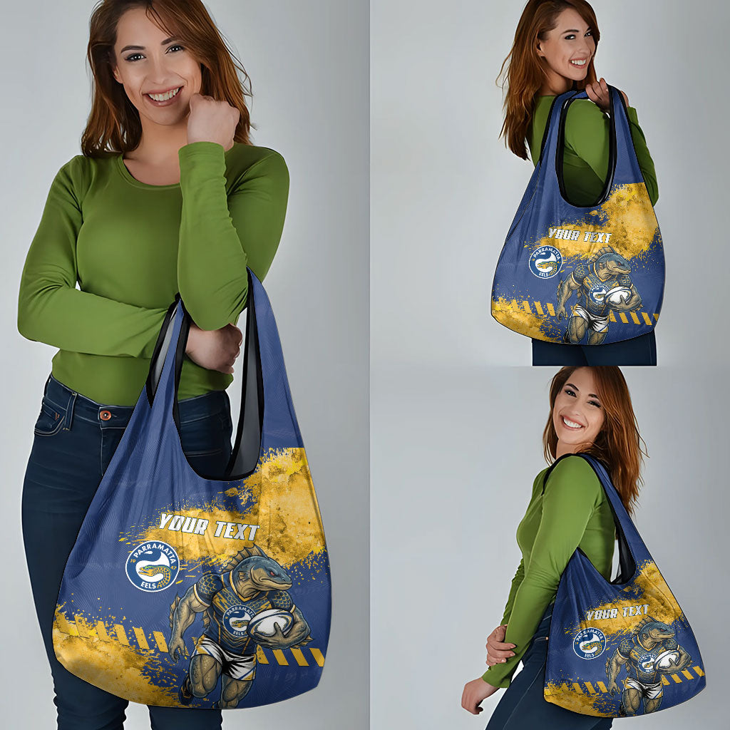 Personalised Parramatta Eels Rugby Grocery Bag Eel Mascot - Sporty Splash Art Style
