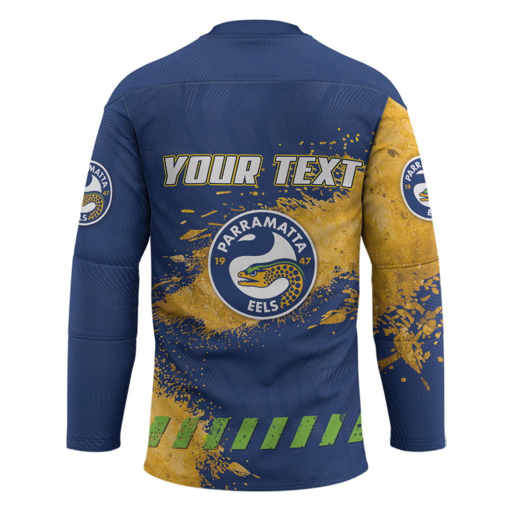 Personalised Parramatta Eels Rugby Hockey Jersey Eel Mascot - Sporty Splash Art Style