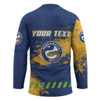 Personalised Parramatta Eels Rugby Hockey Jersey Eel Mascot - Sporty Splash Art Style