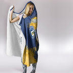 Personalised Parramatta Eels Rugby Hooded Blanket Eel Mascot - Sporty Splash Art Style
