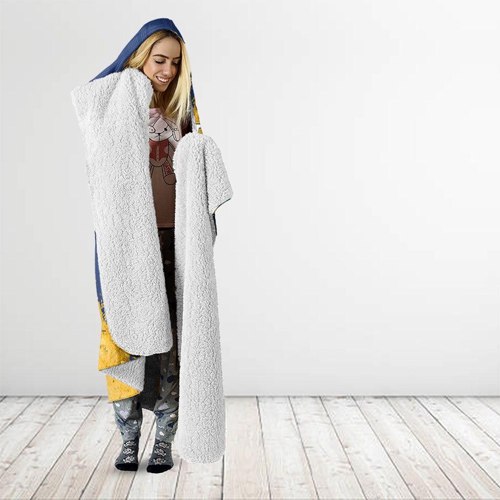 Personalised Parramatta Eels Rugby Hooded Blanket Eel Mascot - Sporty Splash Art Style