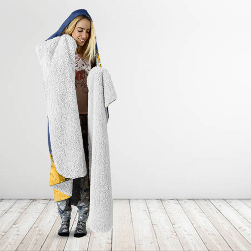 Personalised Parramatta Eels Rugby Hooded Blanket Eel Mascot - Sporty Splash Art Style