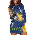 Personalised Parramatta Eels Rugby Hoodie Dress Eel Mascot - Sporty Splash Art Style