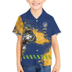 Personalised Parramatta Eels Rugby Kid Hawaiian Shirt Eel Mascot - Sporty Splash Art Style