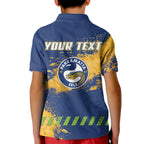 Personalised Parramatta Eels Rugby Kid Polo Shirt Eel Mascot - Sporty Splash Art Style