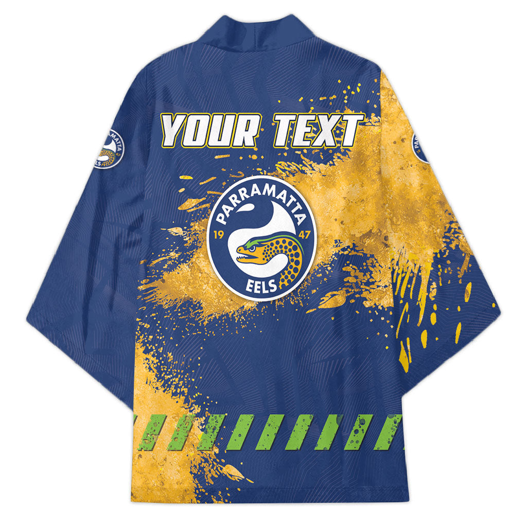 Personalised Parramatta Eels Rugby Kimono Eel Mascot - Sporty Splash Art Style