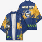 Personalised Parramatta Eels Rugby Kimono Eel Mascot - Sporty Splash Art Style