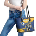 Personalised Parramatta Eels Rugby Leather Tote Bag Eel Mascot - Sporty Splash Art Style