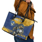 Personalised Parramatta Eels Rugby Leather Tote Bag Eel Mascot - Sporty Splash Art Style