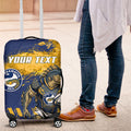 Personalised Parramatta Eels Rugby Luggage Cover Eel Mascot - Sporty Splash Art Style