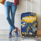 Personalised Parramatta Eels Rugby Luggage Cover Eel Mascot - Sporty Splash Art Style