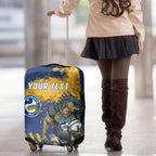 Personalised Parramatta Eels Rugby Luggage Cover Eel Mascot - Sporty Splash Art Style