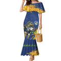 Personalised Parramatta Eels Rugby Mermaid Dress Eel Mascot - Sporty Splash Art Style