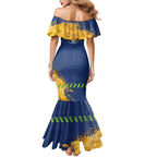 Personalised Parramatta Eels Rugby Mermaid Dress Eel Mascot - Sporty Splash Art Style